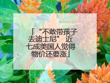 “不敢带孩子去迪士尼” 近七成美国人觉得物价还要涨