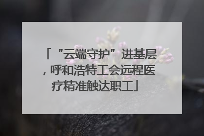 “云端守护”进基层，呼和浩特工会远程医疗精准触达职工