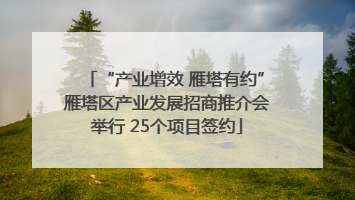 “产业增效 雁塔有约”雁塔区产业发展招商推介会举行 25个项目签约
