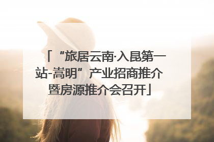 “旅居云南·入昆第一站-嵩明”产业招商推介暨房源推介会召开