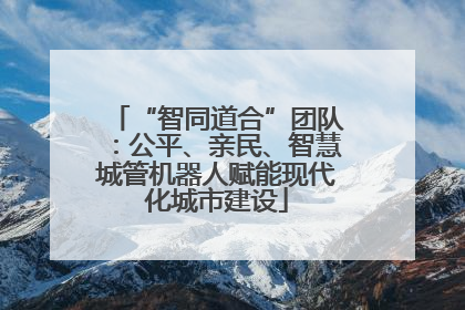 “智同道合”团队：公平、亲民、智慧城管机器人赋能现代化城市建设