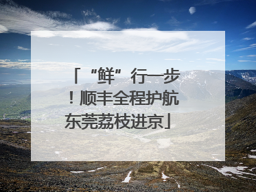 “鲜”行一步！顺丰全程护航东莞荔枝进京