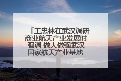 王忠林在武汉调研商业航天产业发展时强调 做大做强武汉国家航天产业基地 打造具有全国影响力的“中国星谷”