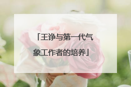 王诤与第一代气象工作者的培养