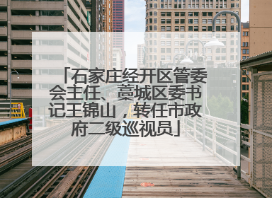石家庄经开区管委会主任、藁城区委书记王锦山，转任市政府二级巡视员