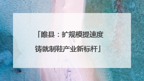 睢县：扩规模提速度 铸就制鞋产业新标杆