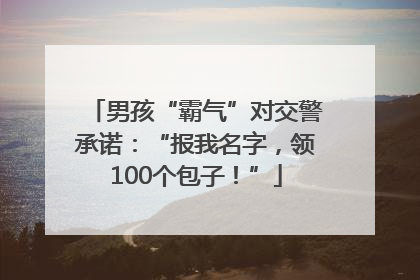 男孩“霸气”对交警承诺：“报我名字，领100个包子！”