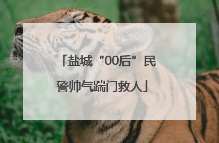 盐城“00后”民警帅气踹门救人
