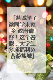 盐城学子邀同学来家乡 政府请客！这个暑假，大学生多项福利免费游盐城