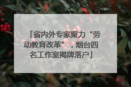 省内外专家聚力“劳动教育改革”，烟台四名工作室揭牌落户