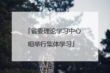 省委理论学习中心组举行集体学习