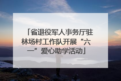 省退役军人事务厅驻林场村工作队开展“六一”爱心助学活动