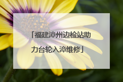 福建漳州边检站助力台轮入漳维修