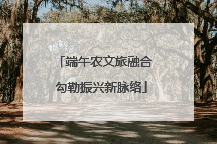 端午农文旅融合 勾勒振兴新脉络
