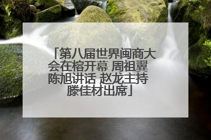 第八届世界闽商大会在榕开幕 周祖翼陈旭讲话 赵龙主持 滕佳材出席