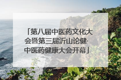 第八届中医药文化大会暨第三届沂山论健·中医药健康大会开幕