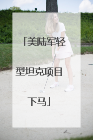 美陆军轻型坦克项目下马
