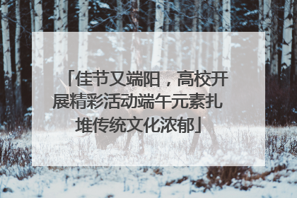 佳节又端阳，高校开展精彩活动端午元素扎堆传统文化浓郁