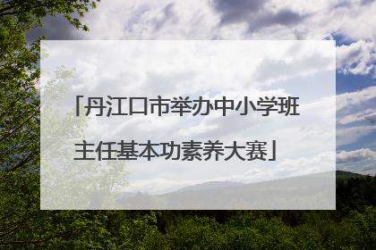 丹江口市举办中小学班主任基本功素养大赛
