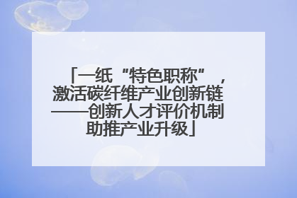 一纸“特色职称”，激活碳纤维产业创新链——创新人才评价机制 助推产业升级