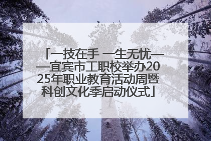一技在手 一生无忧——宜宾市工职校举办2025年职业教育活动周暨科创文化季启动仪式