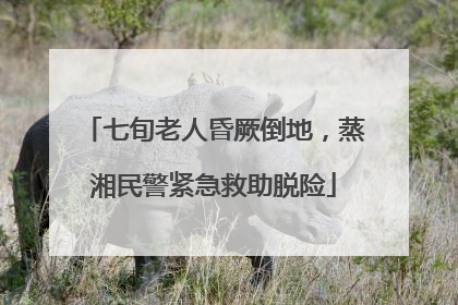 七旬老人昏厥倒地，蒸湘民警紧急救助脱险