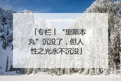 专栏丨“里斯本丸”沉没了，但人性之光永不沉没