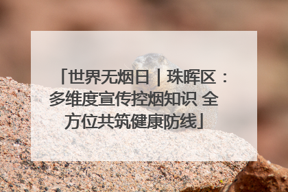 世界无烟日｜珠晖区：多维度宣传控烟知识 全方位共筑健康防线