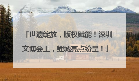 世遗绽放，版权赋能！深圳文博会上，鲤城亮点纷呈！