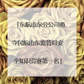 东航山东分公司勇夺民航山东监管局安全知识竞赛第一名