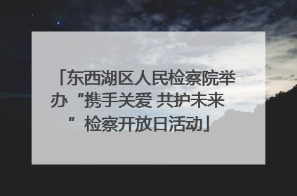东西湖区人民检察院举办“携手关爱 共护未来”检察开放日活动