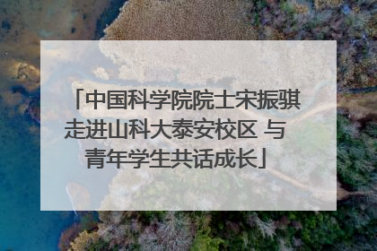 中国科学院院士宋振骐走进山科大泰安校区 与青年学生共话成长