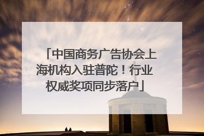 中国商务广告协会上海机构入驻普陀！行业权威奖项同步落户