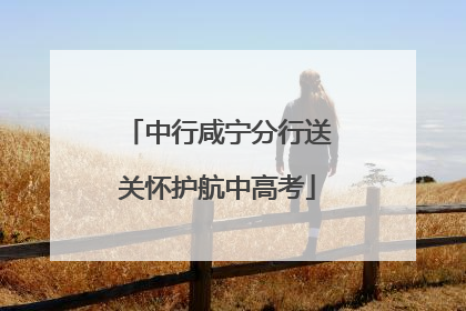 中行咸宁分行送关怀护航中高考