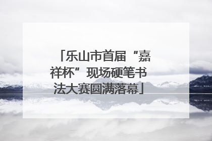 乐山市首届“嘉祥杯”现场硬笔书法大赛圆满落幕
