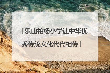 乐山柏杨小学让中华优秀传统文化代代相传
