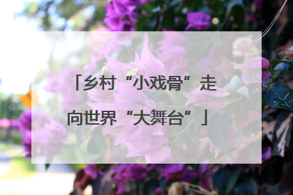 乡村“小戏骨”走向世界“大舞台”