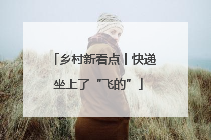 乡村新看点丨快递坐上了“飞的”