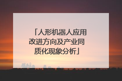 人形机器人应用改进方向及产业同质化现象分析
