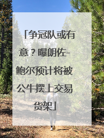 争冠队或有意？曝朗佐-鲍尔预计将被公牛摆上交易货架