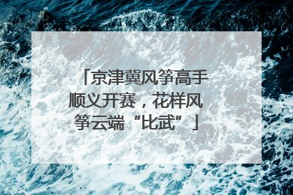 京津冀风筝高手顺义开赛，花样风筝云端“比武”