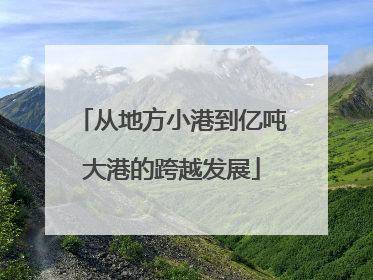 从地方小港到亿吨大港的跨越发展