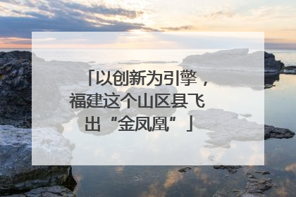 以创新为引擎，福建这个山区县飞出“金凤凰”