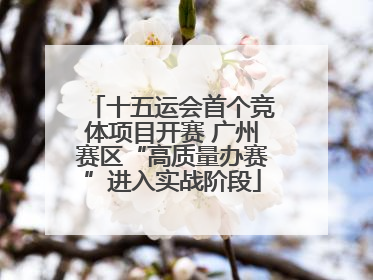十五运会首个竞体项目开赛 广州赛区“高质量办赛”进入实战阶段