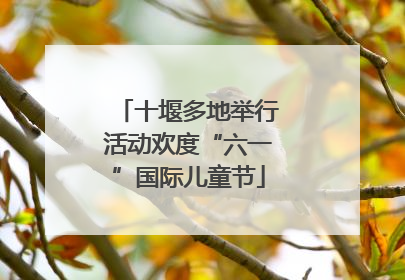 十堰多地举行活动欢度“六一”国际儿童节