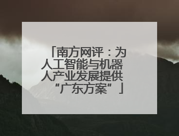 南方网评：为人工智能与机器人产业发展提供“广东方案”