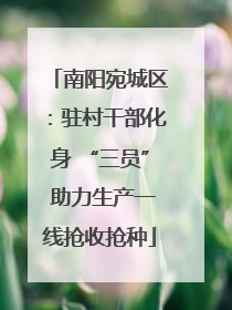 南阳宛城区：驻村干部化身 “三员” 助力生产一线抢收抢种