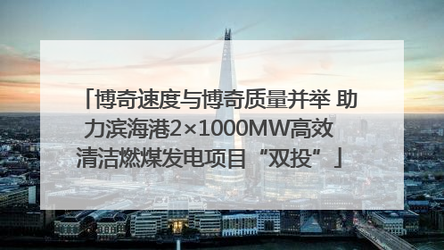 博奇速度与博奇质量并举 助力滨海港2×1000MW高效清洁燃煤发电项目“双投”