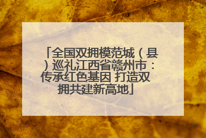 全国双拥模范城（县）巡礼江西省赣州市：传承红色基因 打造双拥共建新高地