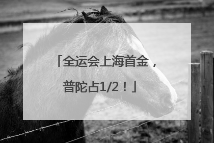 全运会上海首金，普陀占1/2！